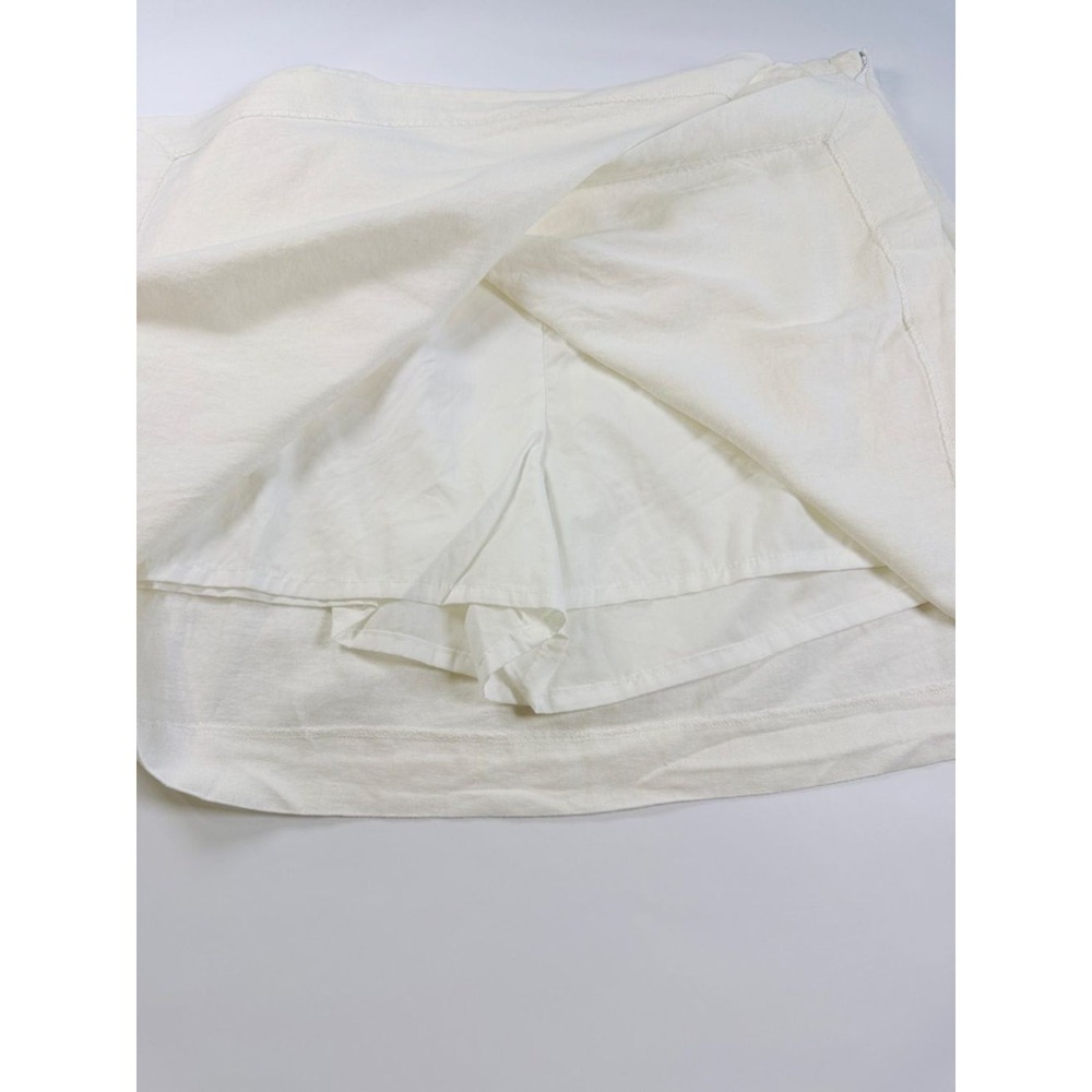 NWT A NEW DAY White Linen Blend Wrap Mini Skirt – Coastal Grandma Summer Size 14 - Picture 5 of 9
